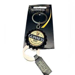Guinness Black and Silver Cap Keychain